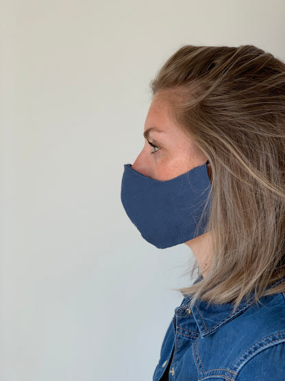Atelier Lout | face mask linen blue
